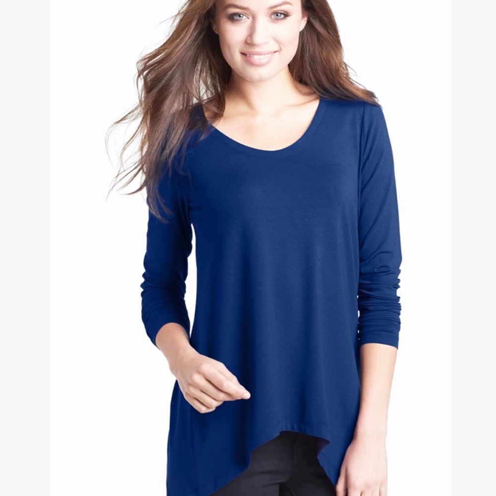 Eileen Fisher Asymmetrical Long-sleeve Top